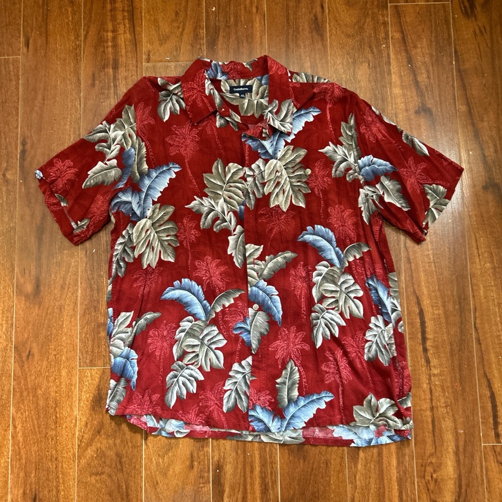 Croft & Barrow Red and Blue Casual Button Down Shirt